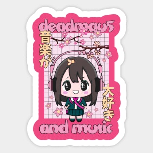 deadmau5 anime and music Sticker